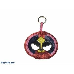 Kate Spade Spademals Raffia Peacock Keychain NWOT
